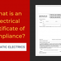electrical certificate of compliance banner
