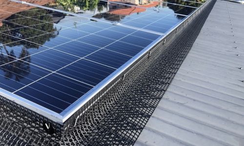 Solar panel birdproofing